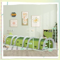 Qaba Crocodile Design Kids Play Tunnel for Kids to Crawl Through, 113" Long(m-3)