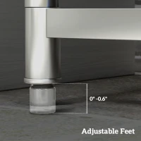 HOMCOM Stainless Steel Outdoor Utility Sink with Cold and Hot Water Pipe and Storage Shelf for Laundry Garage, 22"(m-8)