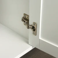 HOMCOM Wooden Rolling Kitchen Island on 360° Swivel Wheels Dining Cart with Drawer, Towel Rack for Kitchen, White(m-10)