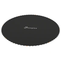 Soozier Trampoline Replacement Mat, Fits 14' Trampoline w/ 80 V-Hooks & 5.5" Springs (Spring & Frame not Included), Black(m-1)