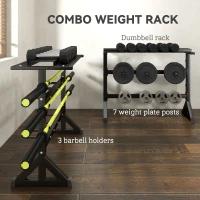Soozier 1100LBS Capacity Weight Rack, Weight Plate Rack, and Dumbbell Rack for Home Gym Storage(m-4)