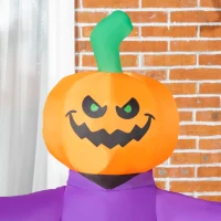 Outsunny 5' Inflatable Halloween Pumpkin Grim Reaper, Blow Up Outdoor LED Yard Display, Waterproof(m-9)