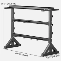 Soozier 1100LBS Capacity Weight Rack, Weight Plate Rack, and Dumbbell Rack for Home Gym Storage(m-3)