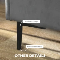 HOMCOM Convertible Sectional Sofa Couch, Modern L-Shaped Couch, 3 Seater Sofa with Reversible Ottoman for Living Room, Apartment, Small Space, Grey(m-6)