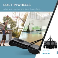 Soozier Portable Kids Basketball Hoop with Wheels(m-5)