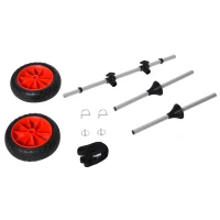 Soozier Kayak Cart, Trolley Trailer Kayak Wheels with Strong Aluminum Frame, Adjustable Width Crossbar, & Large Tires(m-8)