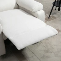 HOMCOM Recliner Chair, Manual Reclining Chair with Footrest, Padded Seat for Living Room, Bedroom, Study, Cream White(m-10)