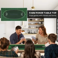 Soozier Poker Table Top Poker Mat for 6 Player, Green(m-4)