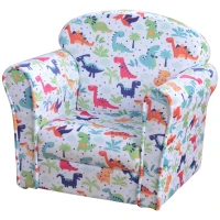 Qaba Kid's Sofa Armchair with Dinosaur Design and Thick Padding(m-11)