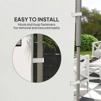 Outsunny Instant Canopy Sidewall with 4 Storage Bag for 10 x 10 ft Straight Leg Pop Up Canopies, 1 Pack Sidewall Only, White(m-6)