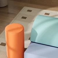 Qaba 6 Piece Soft Play Equipment for Kids 6-72 Months, Orange and Blue(m-10)