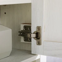 kleankin Farmhouse Bathroom Wall Cabinet, Medicine Cabinet, Over Toilet Storage Cabinet with Storage Shelves for Kitchen, Entryway, White(m-10)