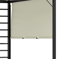 Outsunny 10' x 12' Outdoor Retractable Pergola, Patio Gazebo Canopy Adjustable Sun Shade Shelter for Backyard, Garden Activities, Beige(m-7)