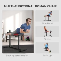 Soozier Back Extension Roman Chair, Hyperextension Bench with Adjustable Leg Roller for Back, Abdominal and Gluteal Training(m-4)