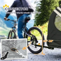 Aosom 2-in-1 Pet Bike Trailer for Small Dogs, Road-Visibility Dog Stroller Bicycle Carrier, Weather-Strong Bike Wagon Trailer Sidecar Attachment, White(m-7)