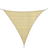 Outsunny Triangle 10' x 10' x 10' Outdoor Sun Shade Sail, Garden Cover UV Block Fabric Canopy for Patio, Deck, Sand(m-2)