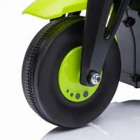 Qaba Electric Motorcycle for Kids, 6V Ride on Bubble Car with LED Headlight, Music, Pedal, for 2-5 Years Green(m-9)