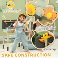 Qaba 49 Piece Toddler Tool Set for Ages 3-6 Years, Light Blue(m-6)