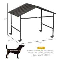 PawHut Outdoor Dog Shelter with Wheels, Portable Wicker Animal Shelter for Small and Medium Sized Dogs, Dark Brown(m-3)