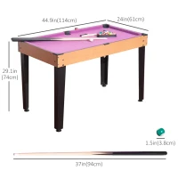 Soozier 3 in 1 Multi-use Mini Games Table Tennis Billiard Pool Air Hockey Set with All Accessories(m-3)