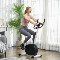 Soozier Quiet Exercise Bike Stationary Bike with 8-Level Magnetic Resistance, Heart-Rate Sensor(m-1)