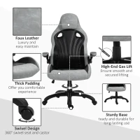 Vinsetto High-Back Gaming Office Chair Swivel Racing Computer Chair with Flip-up Armrests and Adjustable Height(m-7)