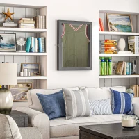 HOMCOM 28" x 35" UV-Resistant Sports Jersey Frame Display Case, Black(m-2)