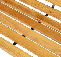 Outsunny 48"L Garden Bench Outdoor Patio 2-Person Wooden Seat Chair Park Loveseat  Yard Furniture w/ Steel Frame(m-9)