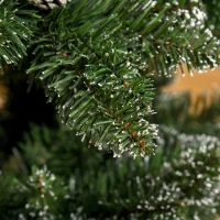 HOMCOM 6ft Unlit Snow-Dipped Fir Artificial Christmas Tree, Holiday Xmas Tree with Realistic Branches, Pine Cones and 718 Tips(m-9)