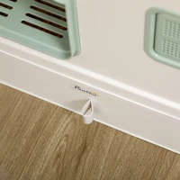 PawHut Cat Litter Box with Scoop, Deodorants, Front Entrance, Drawer Pan, 20" x 16" x 16", White(m-8)