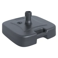 Outsunny Market Patio Umbrella Base Outdoor Parasol Holder Water or Sand Self-Filled Black(m-2)