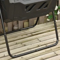 Outsunny Tumbling Compost Bin Outdoor 360° Dual Chamber Rotating Composter 43 Gallon, Green(m-8)
