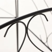 Outsunny 5 Pack Garden Fencing Linear Length 10 Feet Decorative Outdoor Fence Panels, Rustproof Metal Wire Border Edging Animal Barrier, 24 x 31-Inch per Piece, Black(m-9)