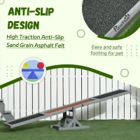 PawHut Wooden Dog Agility Seesaw for Training and Exercise, Gray(m-5)