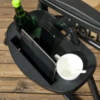 Outsunny 2 Outdoor Rocking Chairs Foldable Reclining Zero Gravity Lounge Rockers w/ Pillow Cup & Phone Holder, Beige(m-9)