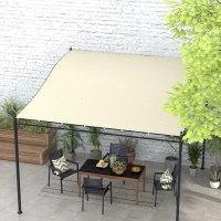 Pergola Canopy Replacement, Pergola Shade Cover for 10' x 10' Pergola (Outsunny 84C-038 Series), Beige(m-8)