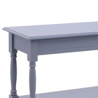HOMCOM Console Table Modern Sofa Table with 2 Tier Shelves for Living Room, Entryway, Bedroom, Grey(m-9)