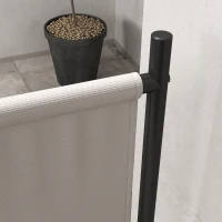 Outsunny Folding Room Divider with Castor Wheels, Rolling Privacy Screen for Patio Backyard Pool Hot Tub, 5.6ft Tall(m-10)