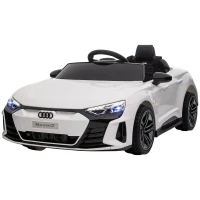 Aosom Licensed Audi RS e-tron GT 12V Ride On Car Truck for Kids, Electric Car Ride On Vehicle w/Parent Remote Control, Music, Lights, for Toddlers, White(m-11)