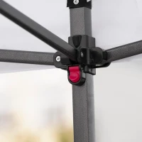 Outsunny 10' x 20' Pop Up Canopy Tent with Sidewalls & Doors, Instant Tents for Parties with Wheeled Carry Bag, Height Adjustable, for Outdoor, Garden, Patio, White(m-9)