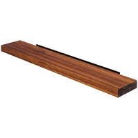 HOMCOM 48" Fireplace Mantel, Fir Wood Floating Shelf, Wall Mounted, Brown(m-11)