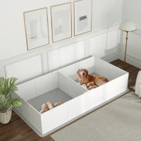 PawHut Whelping Box for Dogs and Puppies w/ Waterproof Pee Pad & Adjustable Door for Large, Medium, Small Dogs,96" x 47" x 19"(m-2)