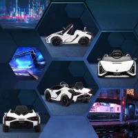 Aosom 12V Lamborghini SIAN Licensed Electric Car for kids with Remote Control, Horn, Music, & Headlights, White(m-9)