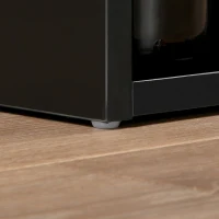 HOMCOM Modern Bar Table Counter Height Dining Table with 3 Storage Shelves for Kitchen, Dining Room, Living Room, Black(m-9)