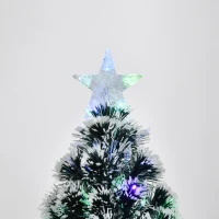 HOMCOM 4ft Pre-Lit LED Optical Fiber Christmas Tree Artificial Seasonal Decor(m-9)