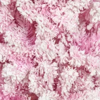 HOMCOM 7.5ft Tall Unlit Snow Flocked Artificial Christmas Tree Slim Pencil Xmas Tree with Pine Shape and Realistic Branches, Pink(m-9)