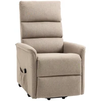 HOMCOM Lift Chair for Elderly, Power Chair Recliner with Remote Control, Side Pockets for Living Room, Brown(m-11)
