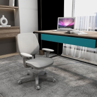 Vinsetto Office Chair, Small Computer Desk Chair with Mesh Back, Swivel Castors, Arm, Grey