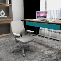 Vinsetto Office Chair, Small Computer Desk Chair with Mesh Back, Swivel Castors, Arm, Grey(m-1)