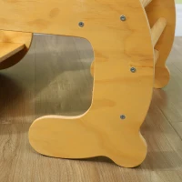 Qaba 2 in 1 Wooden Toddler Climbing Toy Indoor, Kids Table and Chair Set(m-10)